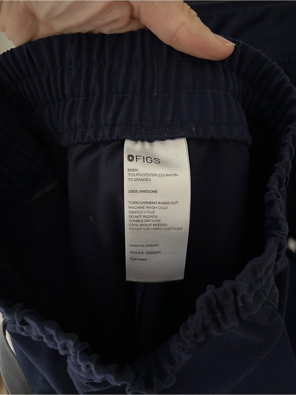 Figs High Waisted Scrub Pants. Size Medium. 29” inseam. Navy - Picture 3 of 7